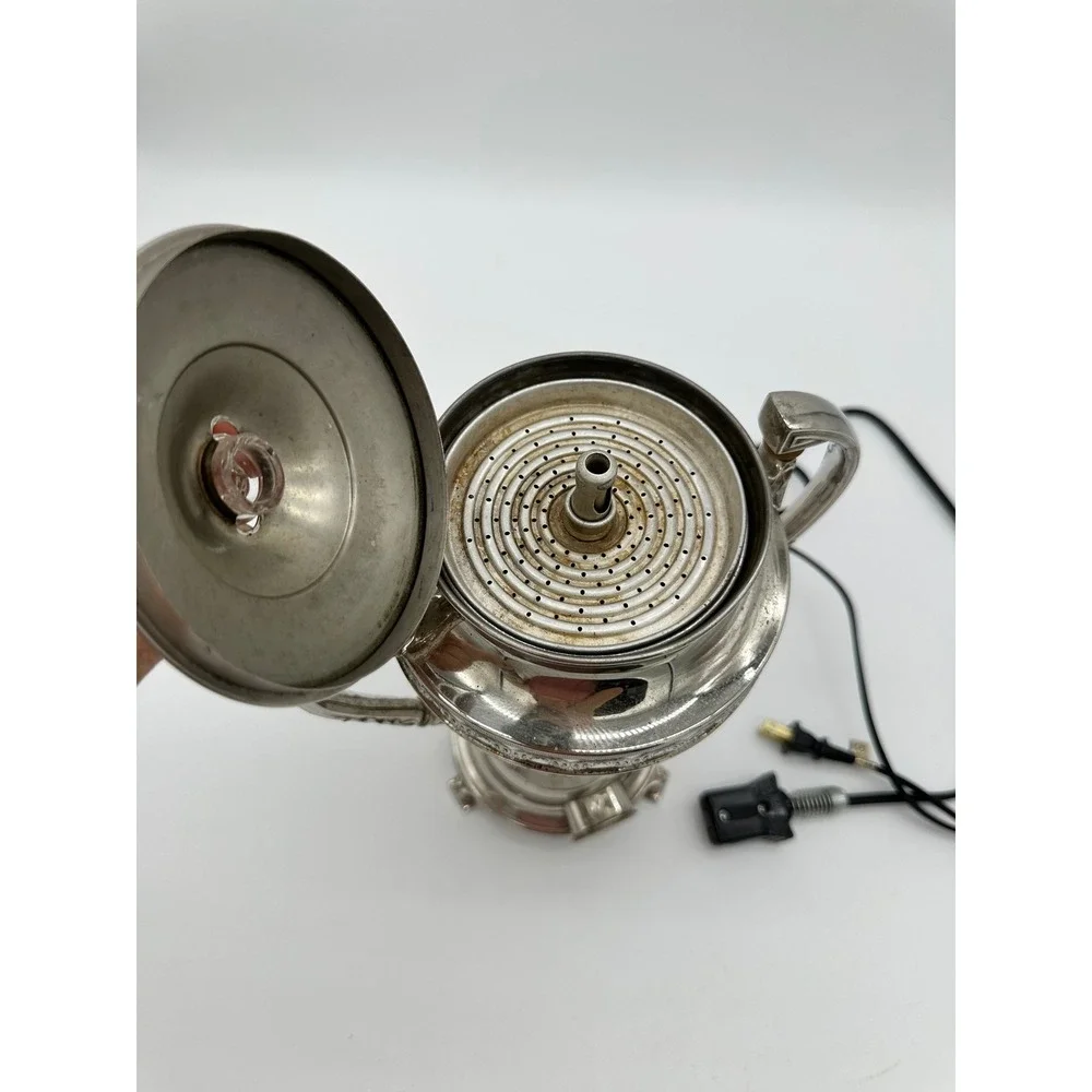 Vintage Westinghouse Electric Coffee Percolator Urn Silver Victorian Style